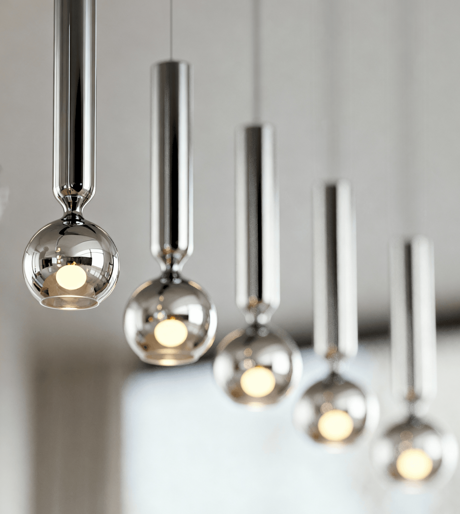 Hanglamp LED Zwart Chroom 100cm Dimbaar Glas Modern Design